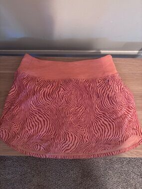 NWOT Outdoor Voices Orange and Pink Zebra-Print Active Skort